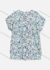 Wholesale Women's Casual Crew Neck Short Sleeve Allover Print Blouse - Liuhuamall