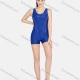 Wholesale Women's Cut Out Back One Piece Line Tank Swimsuit 8009# Blue Clothing Wholesale Market Liuhua