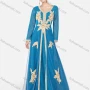 Wholesale Women's Elegant Peral Rhinestone 3D Embroidery Foral V Neck Floor Length Evening Dress preview