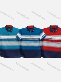 Wholesale Men's Casual Striped Short Sleeve Patch Pocket Polo Shirts, LIUHUA CLOTHING WHOLESALE