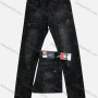 Wholesale Men's Casual Button Zipper Pockets Frayed Labelled Plain Jean 8605# preview