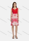 Wholesale Women's Casual Sleeveless Tie Dye Splicing Appliques Tank Dress 28008# - Liuhuamall