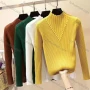 Wholesale Women's Casual Long Sleeve Mock Neck Lettuce Trim Rib-Knitted Tops preview