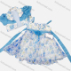 Wholesale Girls Lovely Floral Print Pleated Flower Dress & Cardigan Set Blue Wholesale Clothing Market & Suppliers -LIUHUAMALL