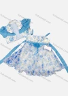 Wholesale Girls Lovely Floral Print Pleated Flower Dress & Cardigan Set - Liuhuamall