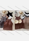 Wholesale Women's Casual Plain Round Neck Crop Tank Top - Liuhuamall