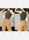 Wholesale Women's Casual Plain Round Neck Crop Tank Top - Liuhuamall