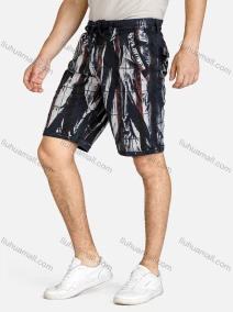 Wholesale Men's Casual Allover Print Dual Pockets Bermuda Shorts, LIUHUA CLOTHING WHOLESALE
