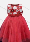 Wholesale Girls Lovely Sleeveless Sequin Lace Up Flower Dress - Liuhuamall