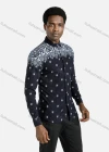 Wholesale Men's Casual Long Sleeve Floral Print Button Down Shirt - Liuhuamall