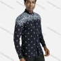 Wholesale Men's Casual Long Sleeve Floral Print Button Down Shirt preview