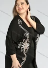 Wholesale Women's Plus Size Casual 3/4 Sleeve Open Front Embroidery Cardigan - Liuhuamall