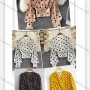 Wholesale Women's Causal Crop V Neck Lantern Sleeve Button Decor Polka Dot Wrap Blouse preview