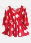 Wholesale Women's Causal V Neck Lantern Sleeve Polka Dot Blouse - Liuhuamall
