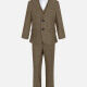 Kid's Formal Lapel Pockets Plaid Print Single Breasted Blazer & Vest & Pant 3 Pieces Suit Set 31983-195# 191# Clothing Wholesale Market -LIUHUA