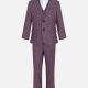 Kid's Formal Lapel Pockets Plaid Print Single Breasted Blazer & Vest & Pant 3 Pieces Suit Set 31983-195# 192# Clothing Wholesale Market -LIUHUA
