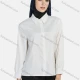 Wholesale Women's Casual Shirt Collar Button Down Plain Shirt Without Hijab White Guangzhou Clothing Wholesale Market & Suppliers -LIUHUAMALL