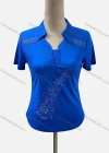 Wholesale Women's Casual Lapel Short Sleeve Embroidered Blouse - Liuhuamall