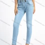 Wholesale Women's Fashion High Waist Button Front Patch Pocket Skinny Jeans preview