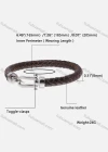 Wholesale Genuine Leather Stainless Steel Toggle Clasps Bracelet SP0312# - Liuhuamall