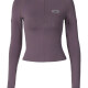 Women's Sports Plain Quarter Zip Bodycon Crop Top Dark lavender Clothing Wholesale Market -LIUHUA