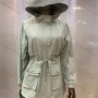 Wholesale Women's Casual Hooded Buttons Drawstring Flap Pockets Plain Coat preview