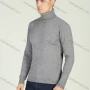 Wholesale Men's Basics Rib-Knit Turtleneck Long Sleeve Plain Pullover Sweater preview