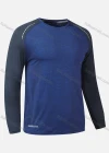 Wholesale Men's Round Neck Long Sleeve Colorblock Running Workout Pullover Sweatshirt T202# - Liuhuamall