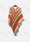 Wholesale Women's Fashion Vintage V Neck Tribal Striped Tassel Cape - Liuhuamall