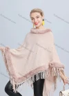 Wholesale Women's Fashion Causal Fuzzy Collar Thermal Tassel Cape - Liuhuamall