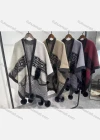 Wholesale Women's Fashion Casual Tribal Patch Pockets Pom Pom Shawl - Liuhuamall