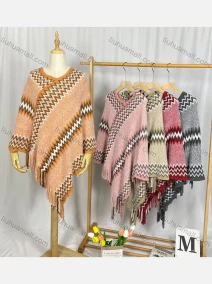 Wholesale Women's Fashion Casual Tassel Wave Tribal Cape, LIUHUA CLOTHING WHOLESALE