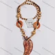 Wholesale Vintage Feather Wood Beads Necklace Wood Clothing Wholesale Market Liuhua
