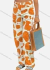 Wholesale Women's Casual Cow Print Button Closure Dual Pockets Straight Leg Pant - Liuhuamall