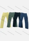Wholesale Men's Casual Plain Straight Leg Ankle Length Cargo Pants - Liuhuamall