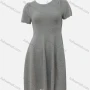 Wholesale Women's Casual Plain Crew Neck Short Sleeve Ruched High Waist Short Dress preview