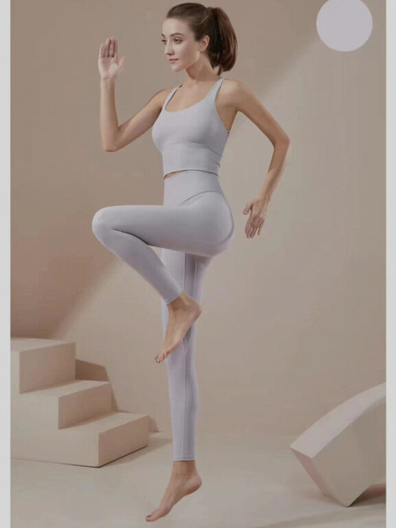 Women's Plain Stretchy Sports Bra & High Waist Butt Lifting Ankle Length Yoga Leggings 2 Piece Set YK5106#, LIUHUA Clothing Online Wholesale Market, Featured-Topics, Knit-Sweaters