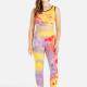Women's Summer Crop Tank Top&Pants Tie Dye Set Multicolor Clothing Wholesale Market -LIUHUA