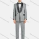 Wholesale Men's Formal Business Lapel Two Buttons Blazer Jacket & Single Breasted Waistcoat & Pants 3 Piece Suit Set Gray Clothing Wholesale Market Liuhua