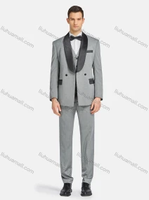 Wholesale Men's Formal Business Lapel Two Buttons Blazer Jacket & Single Breasted Waistcoat & Pants 3 Piece Suit Set, LIUHUA CLOTHING WHOLESALE
