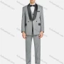Wholesale Men's Formal Business Lapel Two Buttons Blazer Jacket & Single Breasted Waistcoat & Pants 3 Piece Suit Set preview