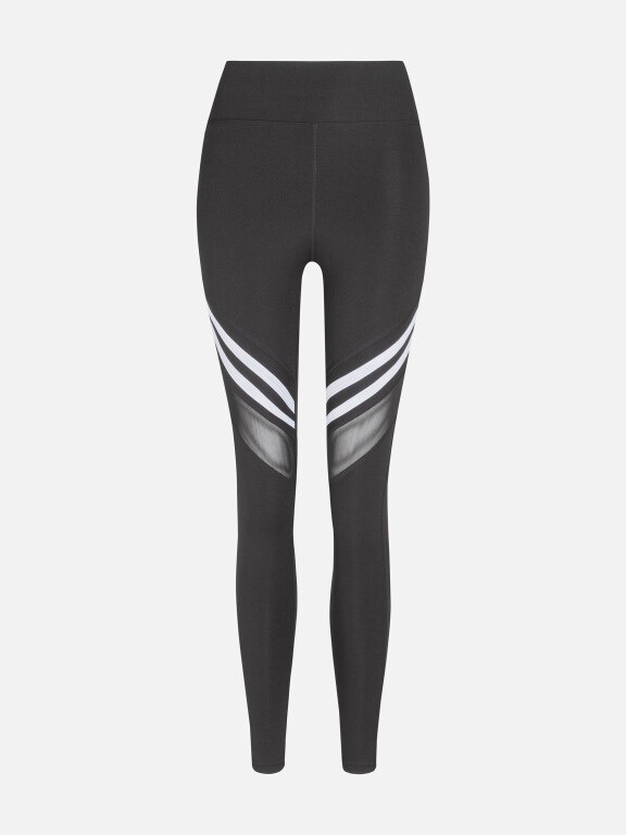 Women's Sporty High Waist Sheer Mesh Striped Legging, Clothing Wholesale Market -LIUHUA, Women, Women-s-Outerwear, Women-s-Jacket