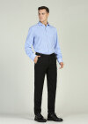 Wholesale Men's Formal Long Sleeve Wrinkle-Resistant Striped Button Down Dress Shirt - Liuhuamall