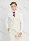 Wholesale Men's Formal Single Breasted Plain Suit Jacket 3 Piece Set - Liuhuamall