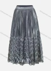 Wholesale Women's Glitters Pleated Elastic Waist Maxi Skirt - Liuhuamall
