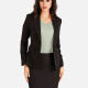 Women's Business Lapel One Button Long Sleeve Suit Jacket Black Clothing Wholesale Market -LIUHUA