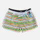 Women's Vacation Striped Contrast Pockets Drawstring Beach Shorts 3# Clothing Wholesale Market -LIUHUA