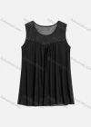 Wholesale Women's Casual Scoop Neck Rhinestone Rivet Decor Embroidery Tank Top - Liuhuamall