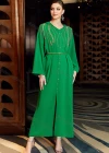 Wholesale Women's Muslim Islamic Hooded Rhinestone Split Front Embroidered Robe Dress BA3150# - Liuhuamall