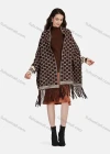 Wholesale Women's Casual Allover Print Long Sleeve Tassel Fringe Trim Cardigan Shawl 07# - Liuhuamall